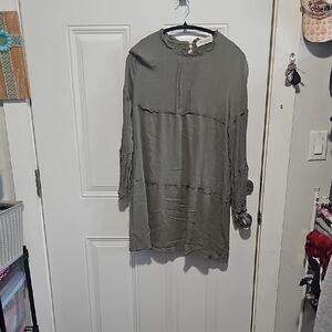 Impressions Olive Green Midi Dress